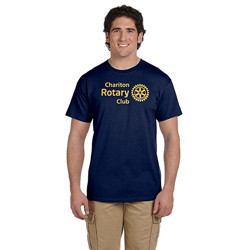 Rotary Custom Navy Rotarian at Work T-Shirt