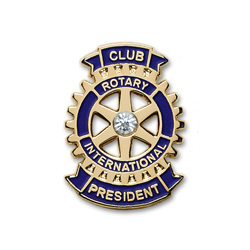 Rotary Club President Pins Ribbon Style