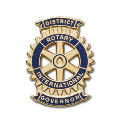 Rotary District Governor Pins Round & Ribbon Style